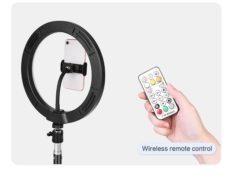 

Kinscoter Colorful 10-inch Live Fill Light Photography Light Usb Dimmable Fill Streaming Rgb Led Ring Light