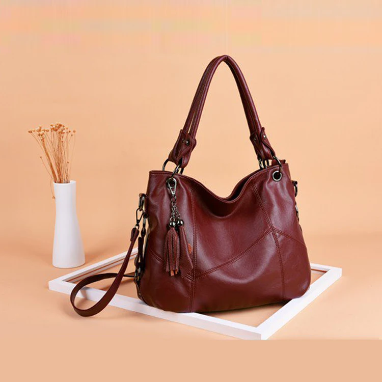 

Lasvenis Designer Luxury Ladies Classic Vintage Leather Custom Tote Bags for Women Shoulder Hand Bag, Customized color