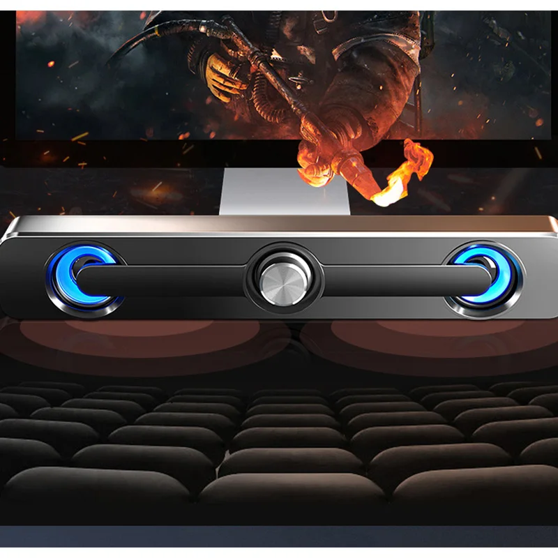 Usb Wired Powerful Computer Speaker Bar Stereo Subwoofer Bass Speaker Surround Sound Box For Pc