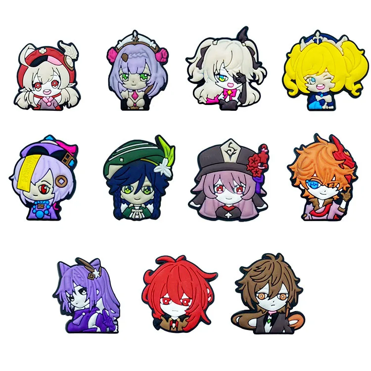 

2022 wholesale cartoon custom shoe lace croc charms clog DIY pvc soft Shoe decoration As a gift for the child