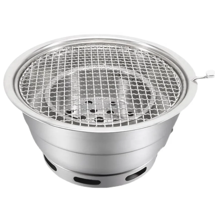 

Factory Wholesale Chinese Indoor Stainless Steel Korean Table Charcoal Bbq Grill, Silver