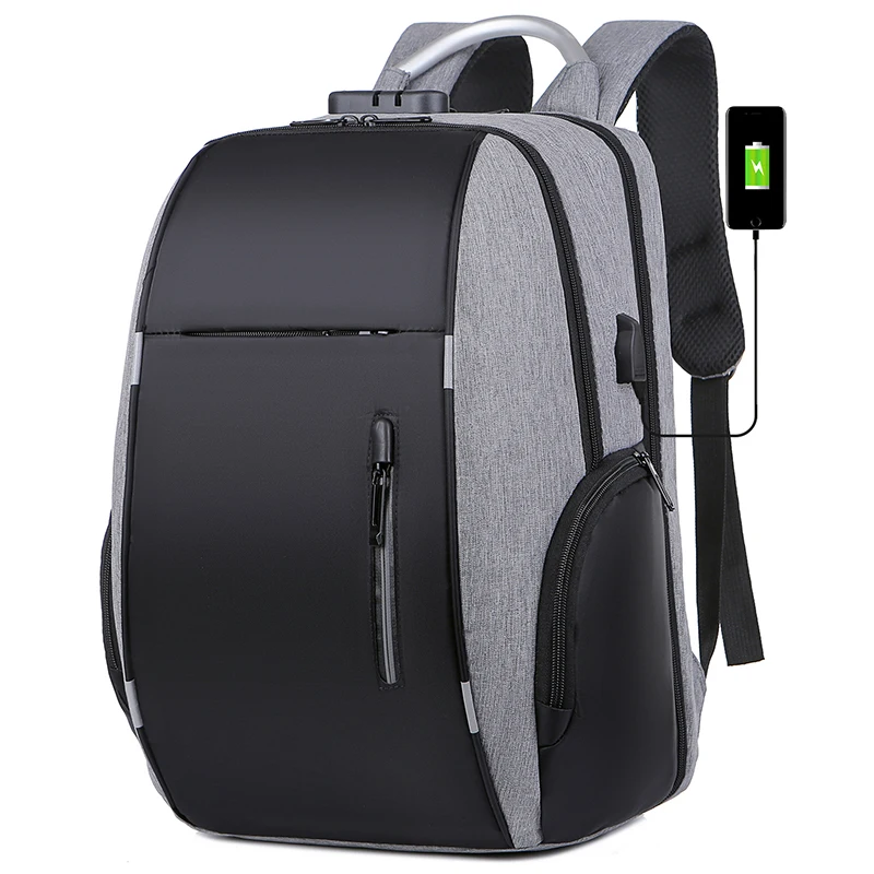 

2022 New Style Multi Functional Computer Backpack Laptoptasche Luggage Strap Oxford Black USB Men Laptop Backpack