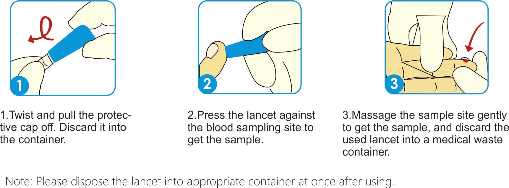
Disposable safe lancet needle 28G 1.8mm single use lancets 