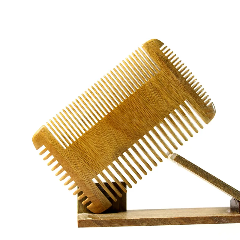 

OEM/ODM Private Label Pocket Grooming Wide&Fine Tooth Anti-Static Sandalwood Wood Beard Moustache Comb