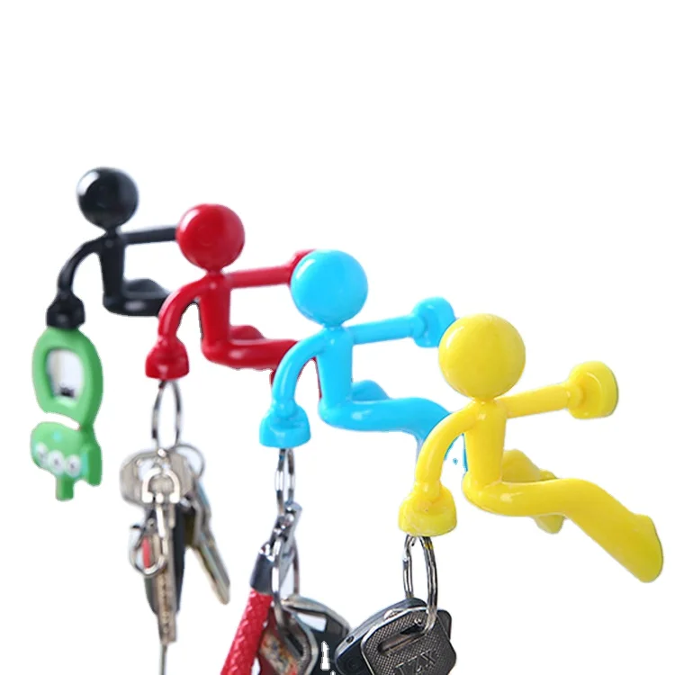 

Korean Climbing Wall Magnet Key Hanging Strong Magnetic Villain Keychain Iron Hanging, Red, black, yellow, green