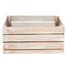 Factory quality handmade rustic large white industrial wooden crate for bar