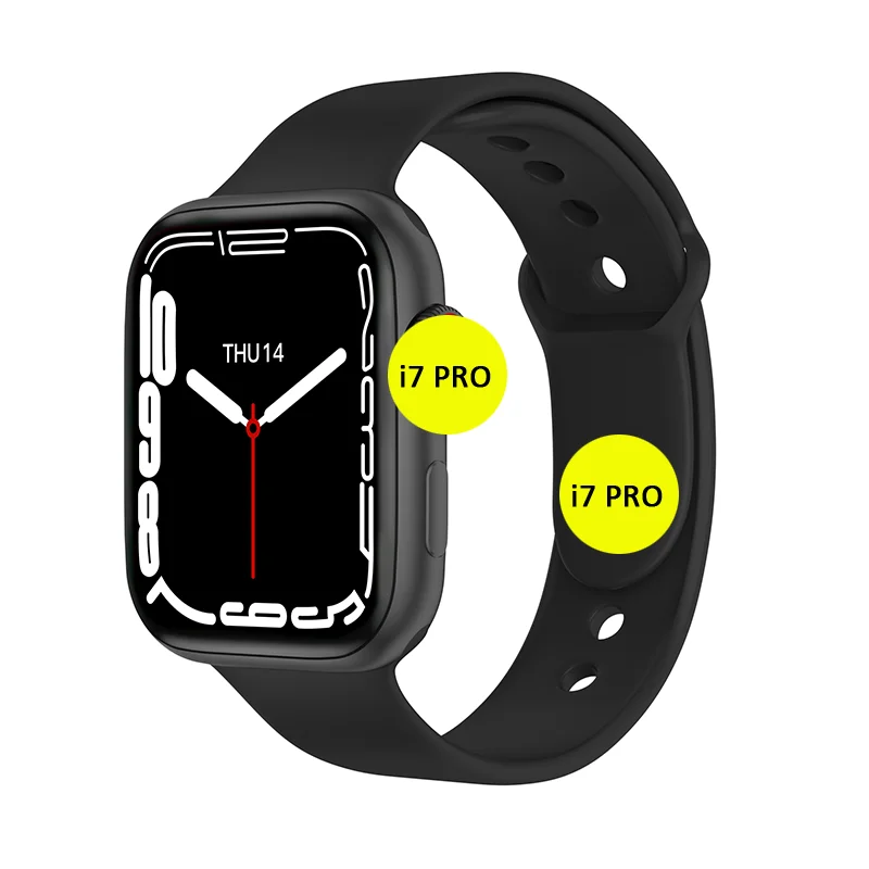 

SWOLLEN Series 7 cheaper price i7pro smart watch 4 games IP67 Heart rate blood pressure fitness smart watch i7pro, Black white