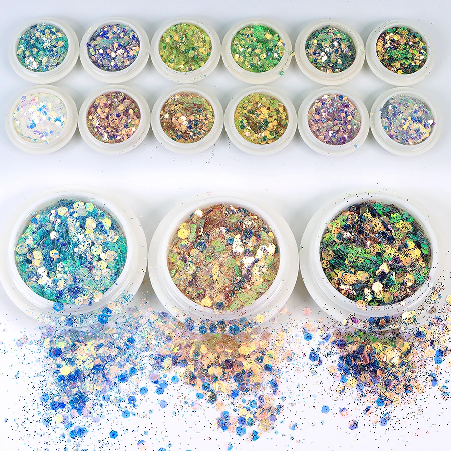 

Wholesale Fairy Tears Glitter Mixed Fashion Chunky Glitter For Resins Nail Crafts Tumblers Eye