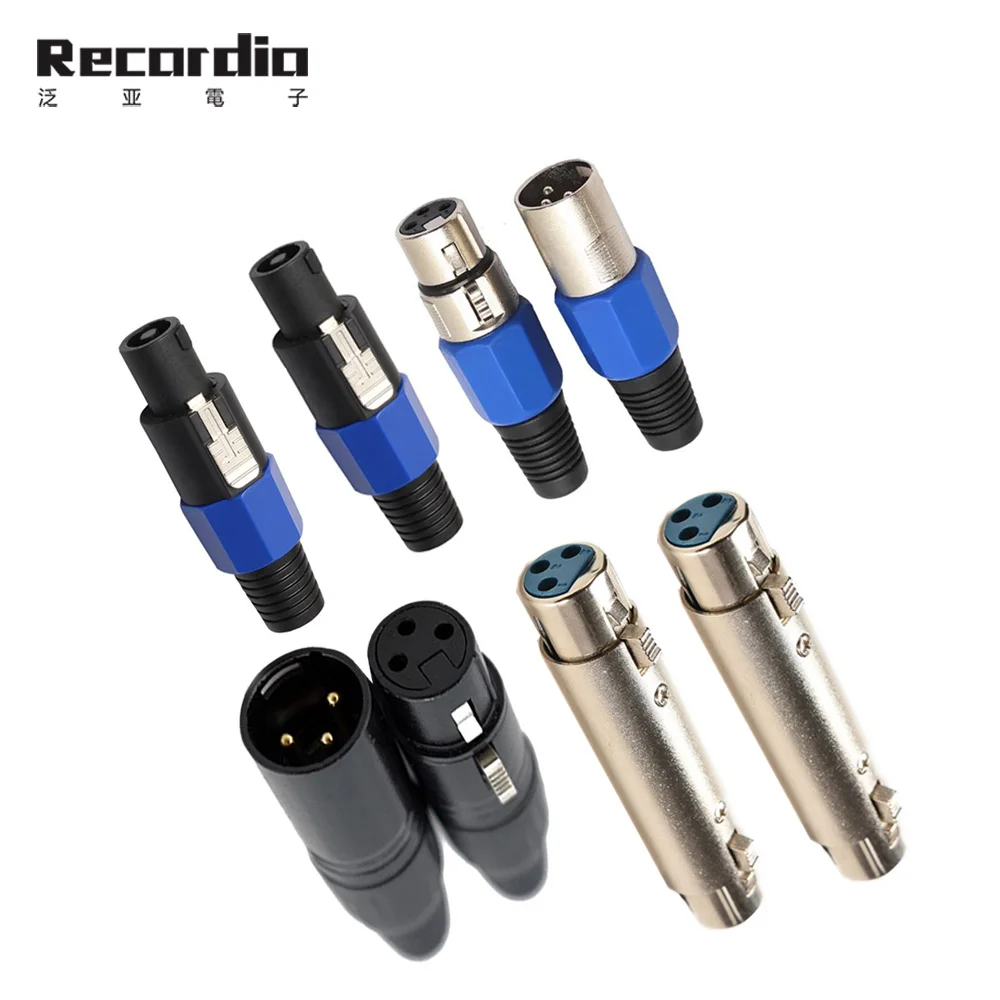 

GAZ-MC07 High Quality 3 Pin XLR Connector Blue Male Plug Microphone MIC Audio Cable Female Jack