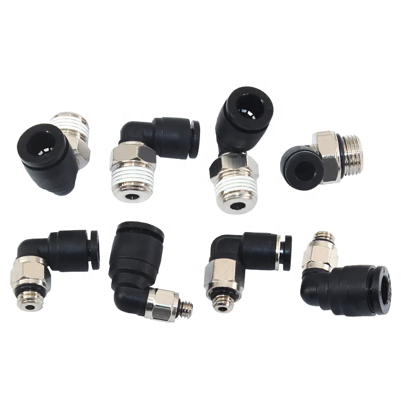 

Micro pneumatic connector M3/M4/M5/M6/M7 black copper nickel plated male thread pneumatic quick coupling