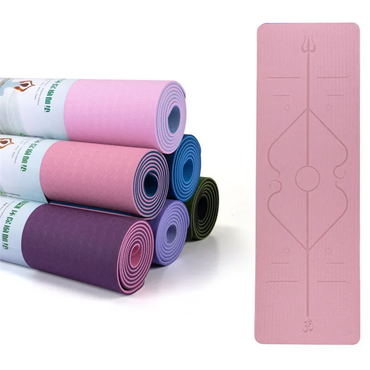

Promotional custom big size 6mm color fitness weight loss tpe unisex yoga mat