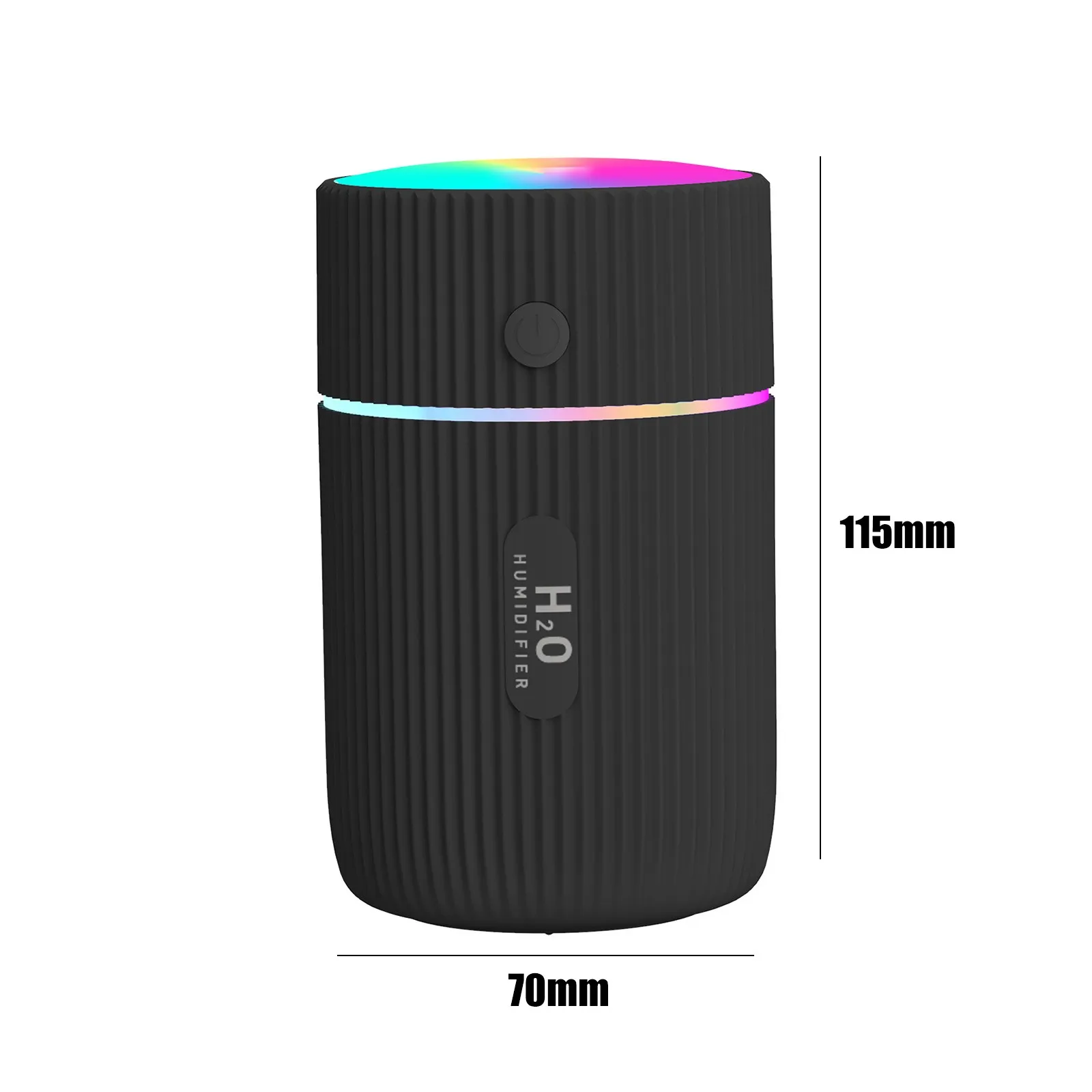 220ml 7 Colors Marquee Ultrasonic Car Usb Air Humidifiers With Colorful