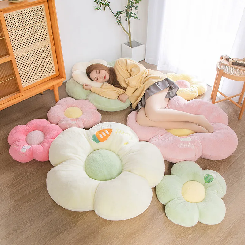 

hot sell kawaii sunflower Plush Cushions candy color daisy Pillows maternity pillows sofa cushions soft toys for decoration