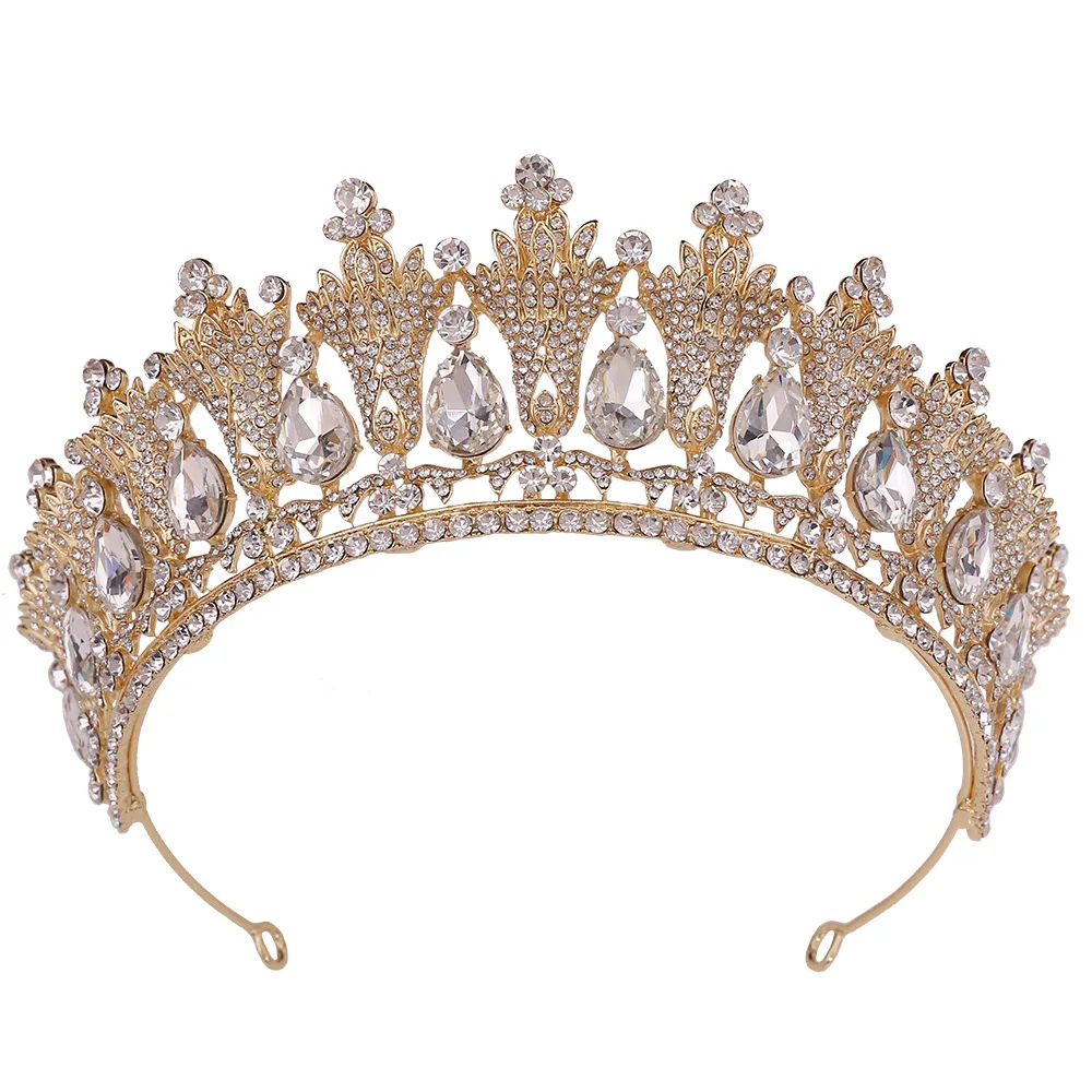 

Baroque rhinestone big tiaras Bridal crystal crown Wedding Bridal Tiaras bridal hair accessories