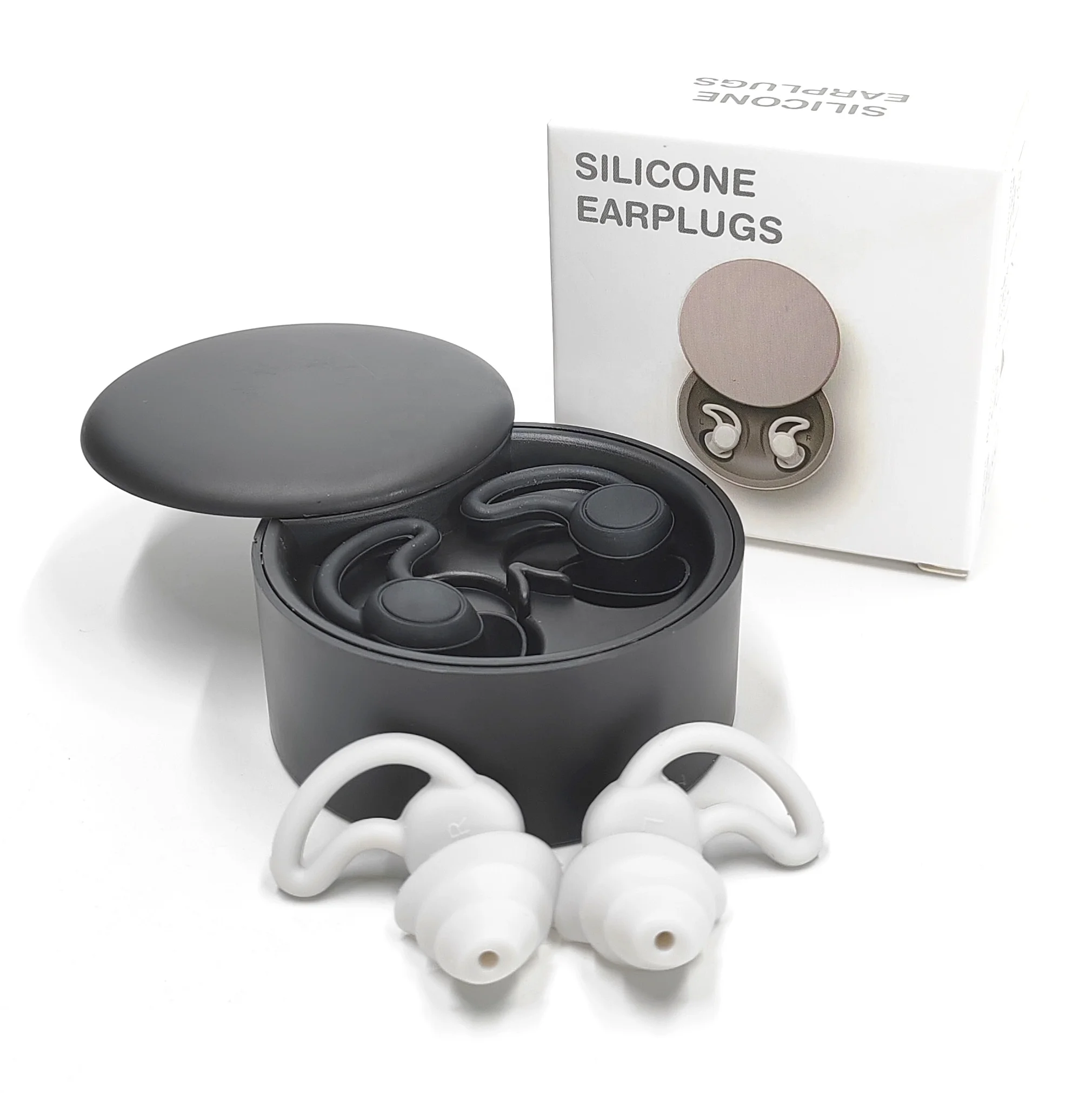 

Reusable Noise Cancelling Hearing Protection Earplugs Silicone Ear Plugs for Sleeping Noise Cancelling Shark Tail CN;JIA ES3111