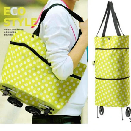 
Wholesale folding shopping cart bag waterproof grocery tote bag portable foldable market trolley bag 