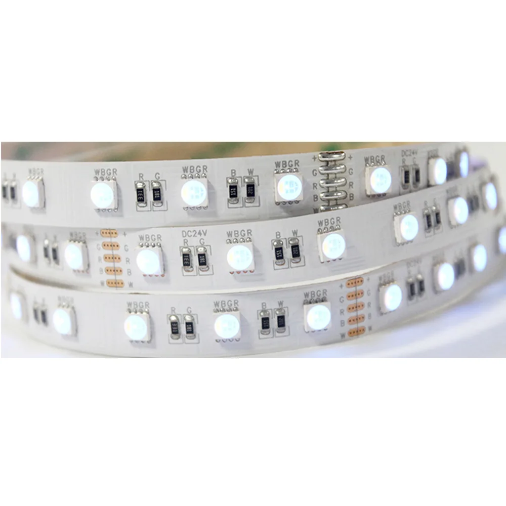 Non waterproof 5m 12v 24v 5050 rgb ww rgbw 84leds flexible led lights stripe