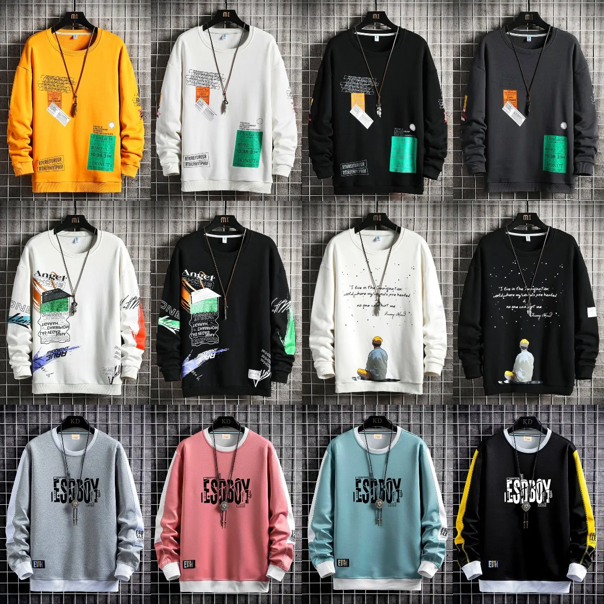 

2022 new casual men's hoodie Korean version of the trend of fashion brand hooded clothes loose spring and autumn men's wear