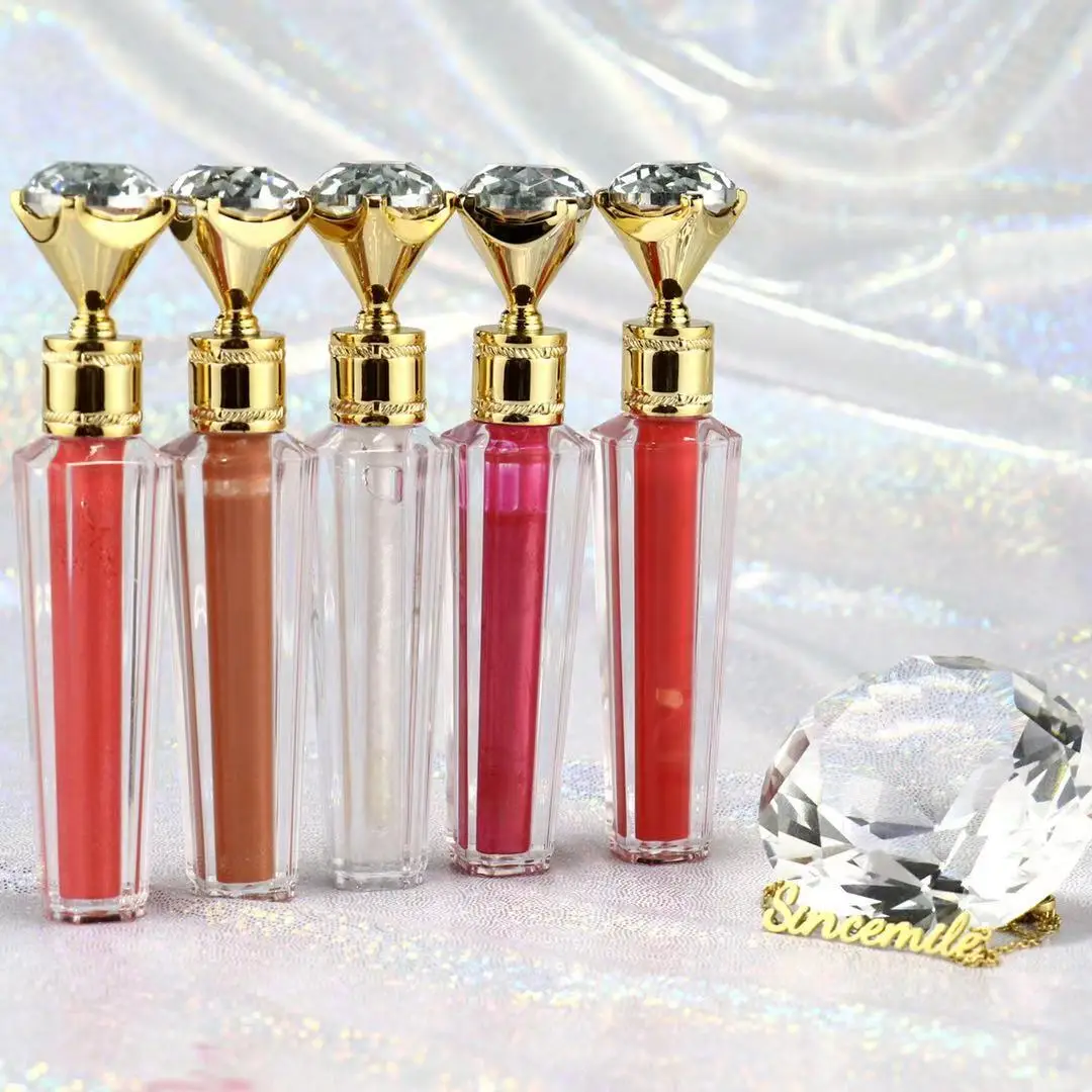 

Wholesale Crystal Lip Gloss Tube Make Your Private Label Lip Gloss Vegan Lipstick