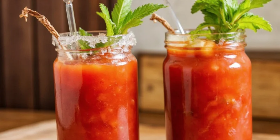 Tomato Juice and Spices for Bloody Mary Mix