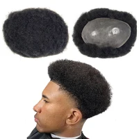 

Human Hair Hairpieces Lace Thin PU real human hair toupee, cheap afro curl men toupee human hair