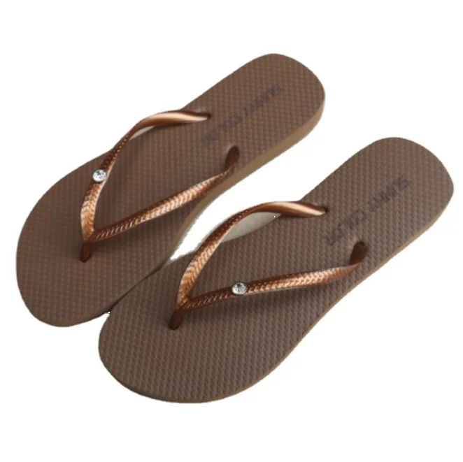 

Solid Color Diamond Rubber Women's Flip-flops, Black,white,pink,etc
