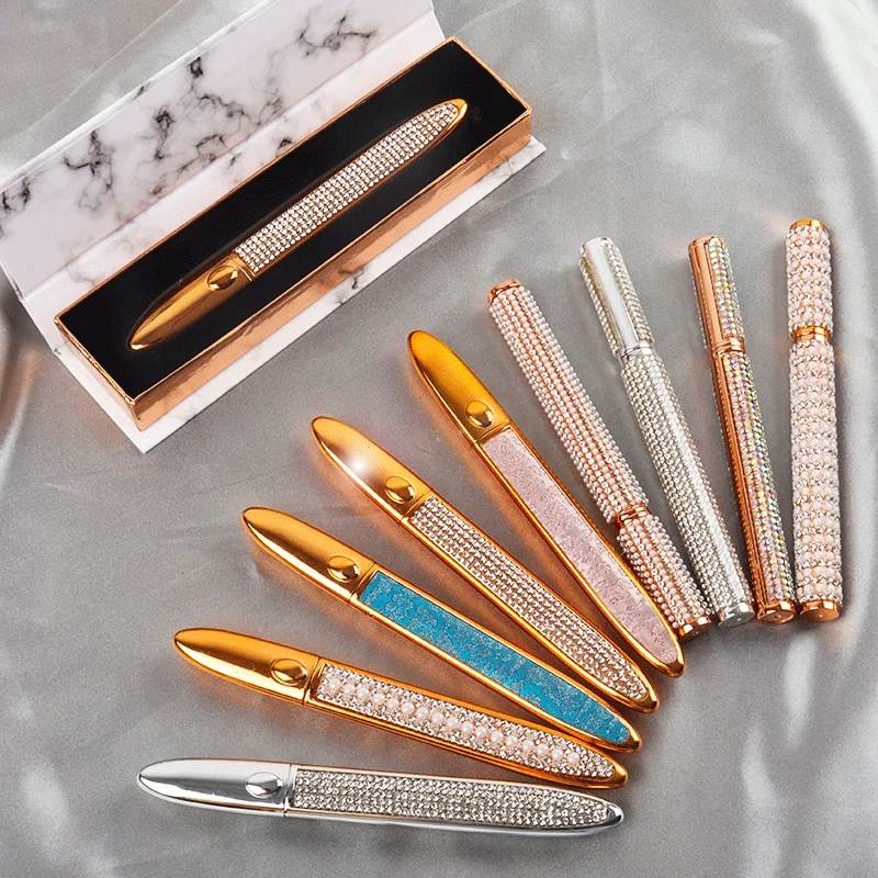 

Lashes eyeliner glue waterproof and latex free black glue pen crystal bottle