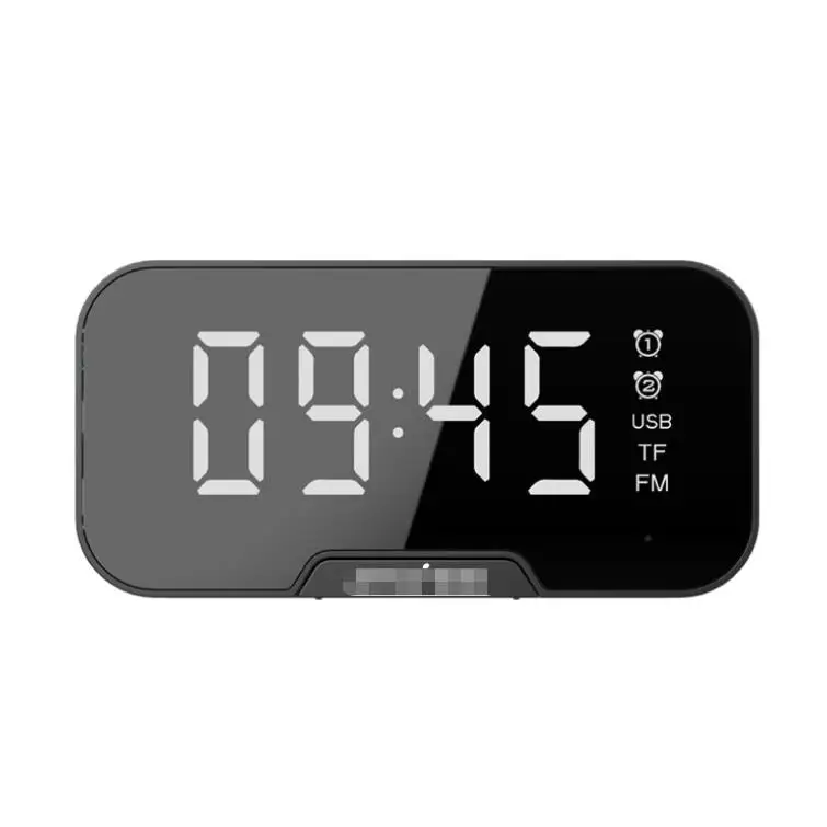 Bluetooth Wireless Speaker Dual Time Alarm Clock Dimmable Display Hands Free Calling Clock Speaker - ANKUX.COM