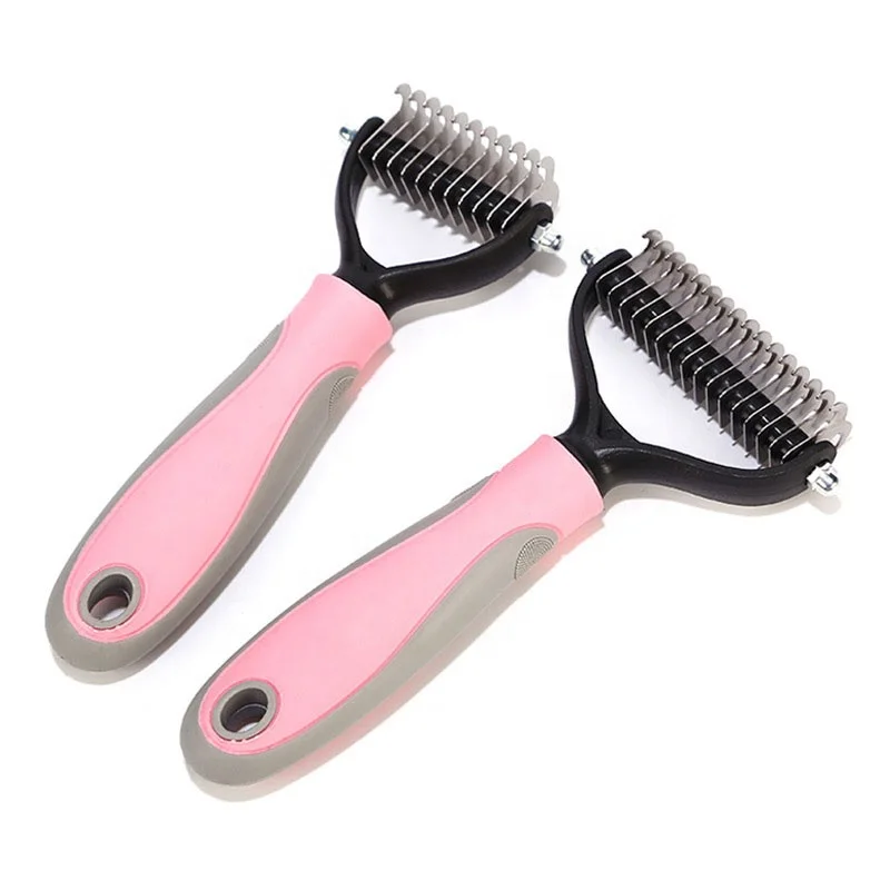 

2020 Hot Sale Pet Dog Cat Dematting Comb Pet Rake For Pet Deshedding Brush