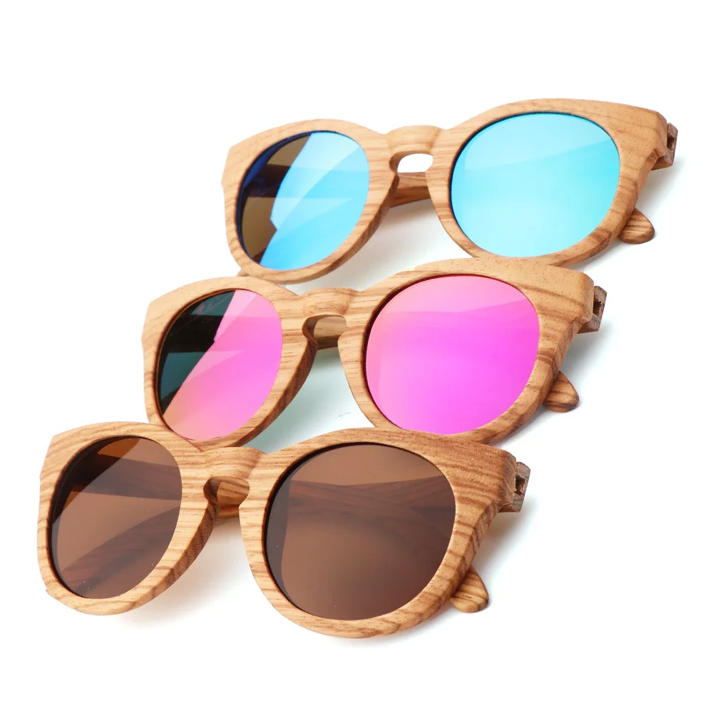 

2022 RTS Wholesale Sunglasses Gafas UV400 Polarized Shades Pilot Eyewear Natural Thick Frame Handmade Zebra Wood Sunglasses, Picture