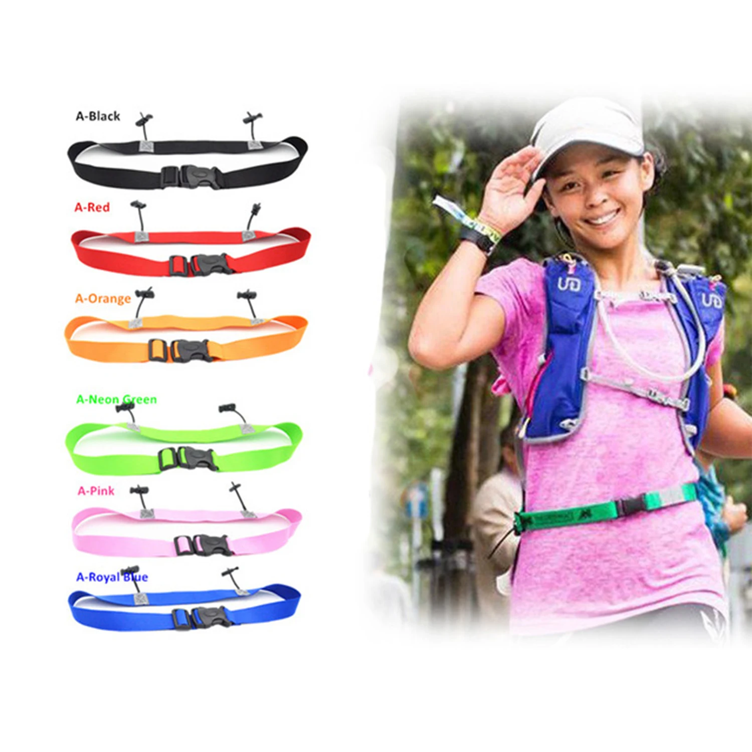 Competition Number spring Sports Running Waist Waistband Marathon Running Adjustable sports race bib belt
