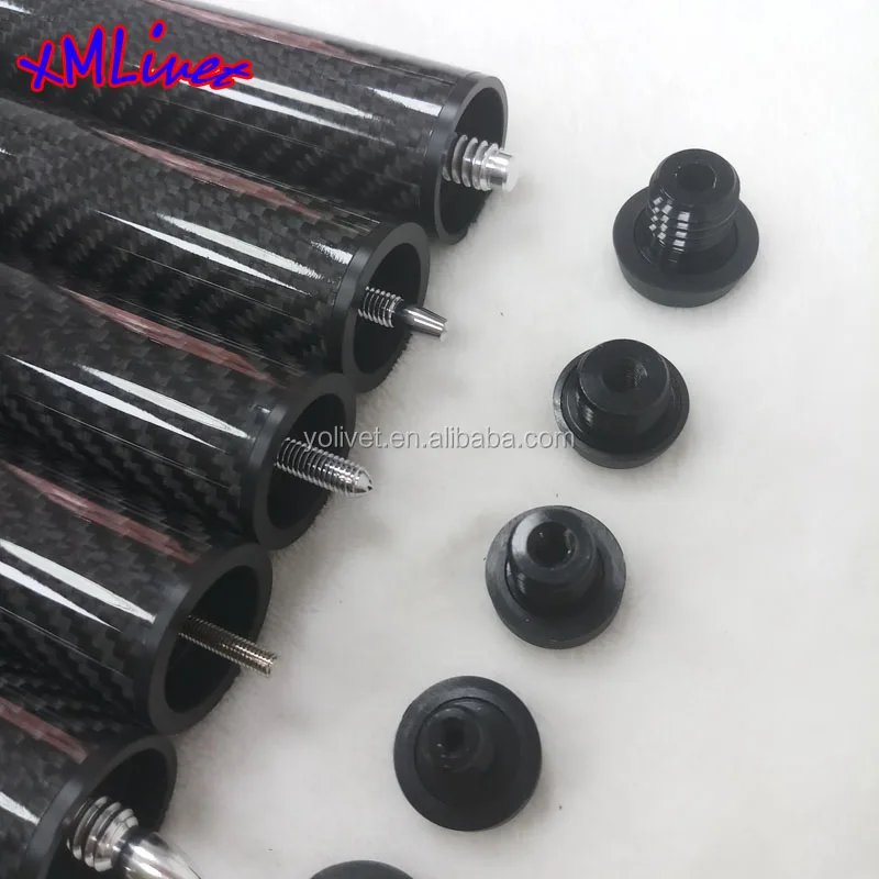 Xmlivet 8inch Black Carbon Different Joints Billiard Cue Extension With