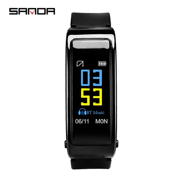 

SANDA Y3 Men/Women Earphone Music Headset Smart Digital Wristwatches Answer Call Heart Rate Monitor Clock Search Phone