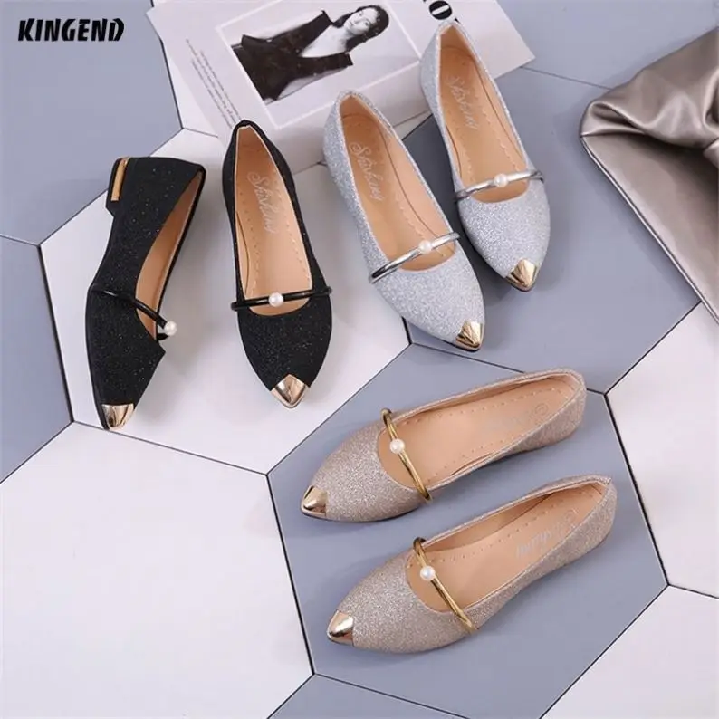 

Womens Fashion Flat Shoes Wholesale Prices Lazy Shoe Pointed Toe Loafers Female Slip On Chaussures Femmes Ladies Pumps Flat, Multiple colour