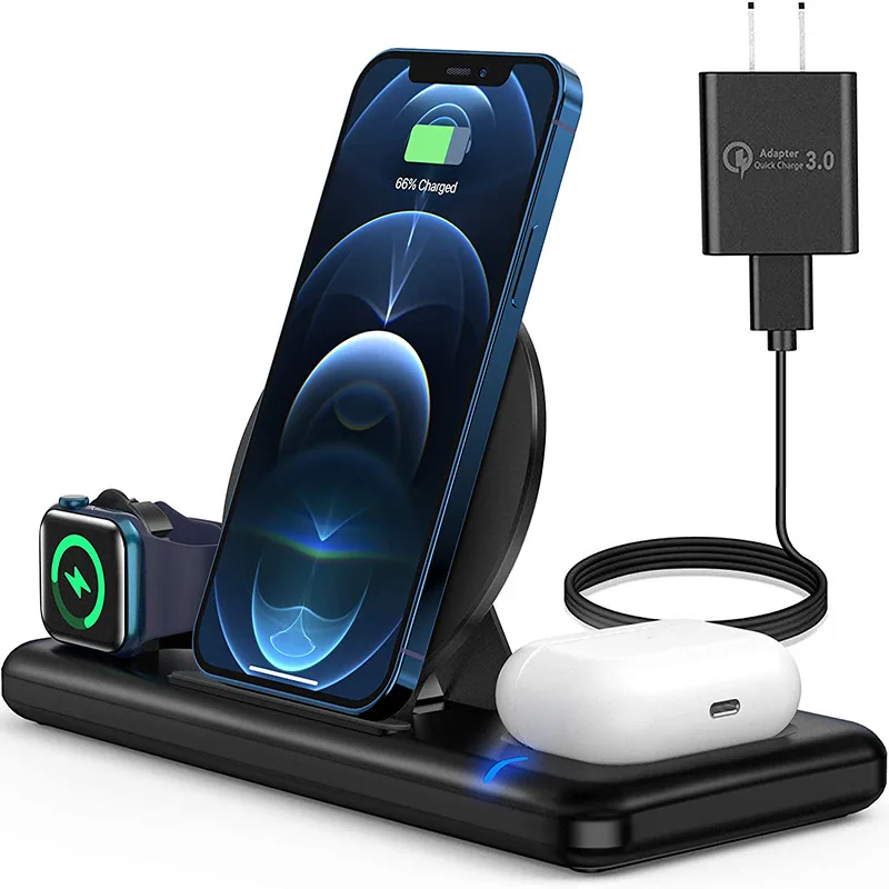 

2021 amazon bestseller 7.5W 10w 15W 3 in 1 wireless charger for iphone Charger Magnetic Wireless Charger Charging