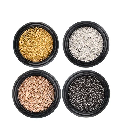 

Mini Small Stainless Steel Beads Nails Art Decorations silver Rose Gold Caviar DIY Tool Nail Studs Accessories makeup beauty