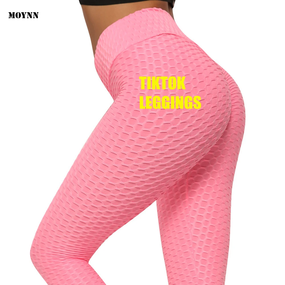 

2021 TIKTOK Leggings Wholesale Butt Lift High Waist Booty Stretch Tights Gym Fitness Workout Women Yoga Pants, Red/pink/blue/light blue/black