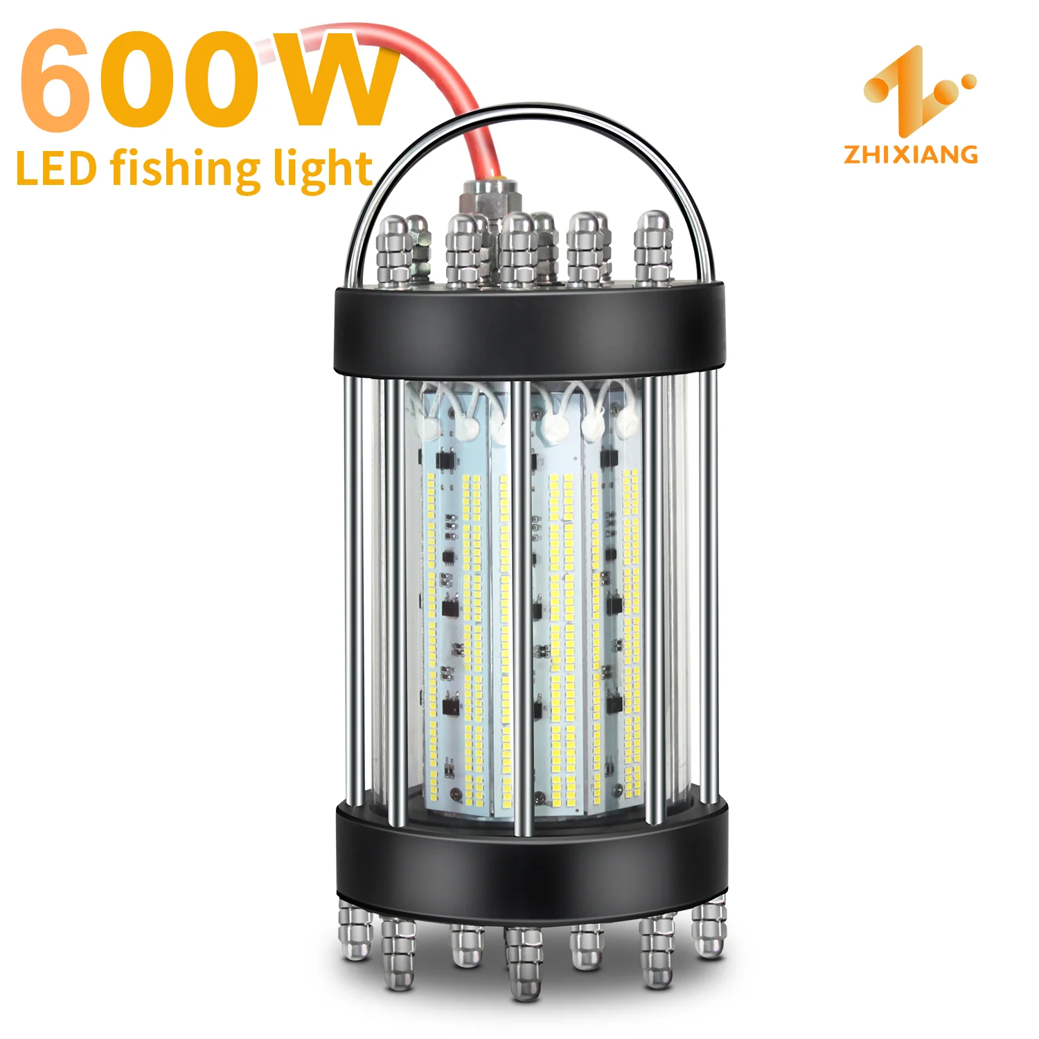 

600W 30M Cable Green LED Lure Bait Night Fishing Finder Crappie Shad Boat LED Submersible Underwater Light