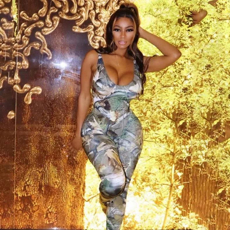 

Print Two Piece Set Women Sexy Backless Bodysuit + High Waist Leggings Skinny Activewear Streetwear Matching Outfits C13505