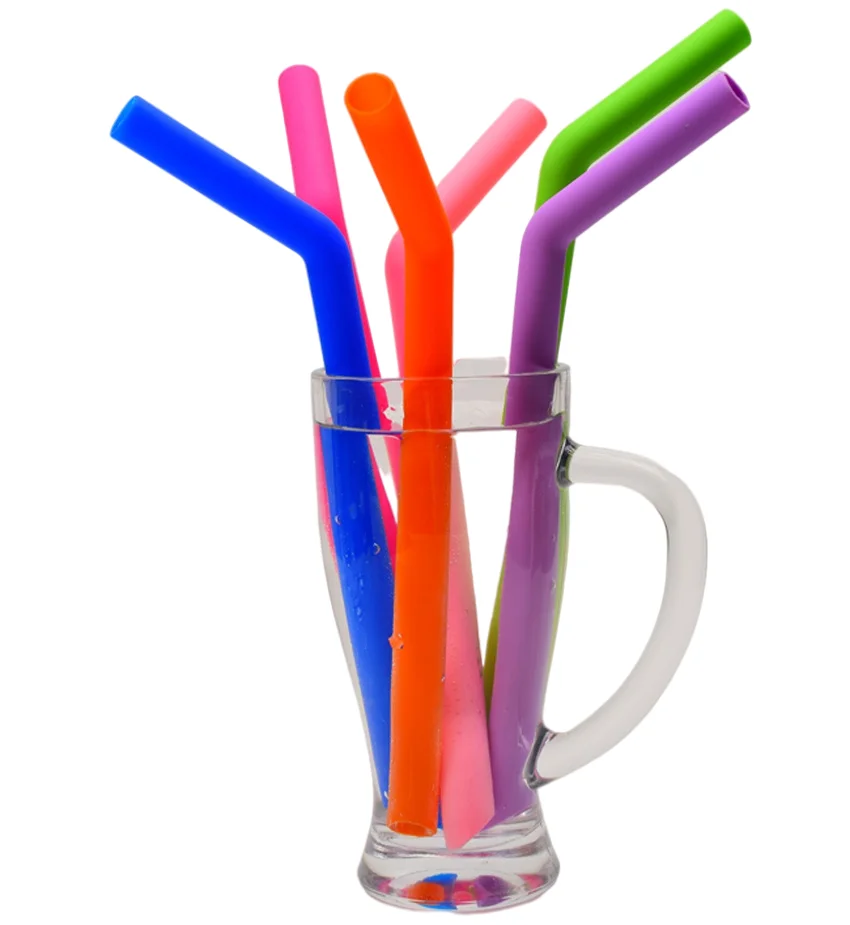 

Custom Bpa Free Food Grade Foldable Reusable Baby Cup With Straw Set Silicone Drinking Straw, Any color is available