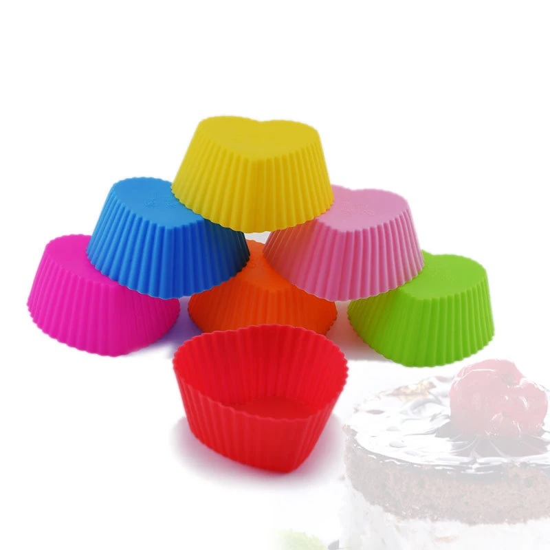 

Custom cheap heart shape silicone cake decorating baking molds silicone baking mold cupcakes, Customized color