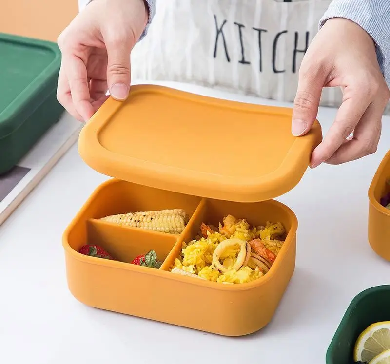 

Wholesale Oven Safe Airtight Foldable Food Container Meal Prep Collapsible Silicone Lunch Box