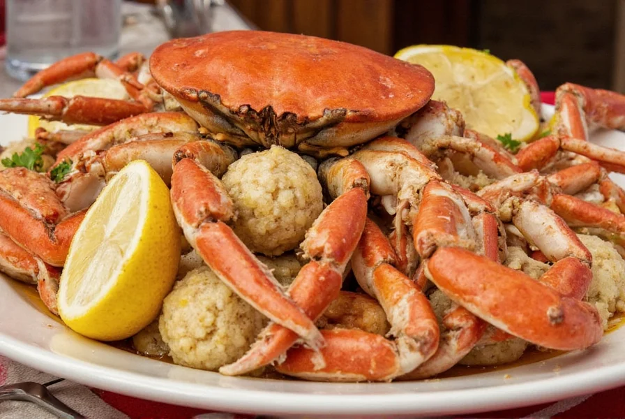 Crab and corn tray