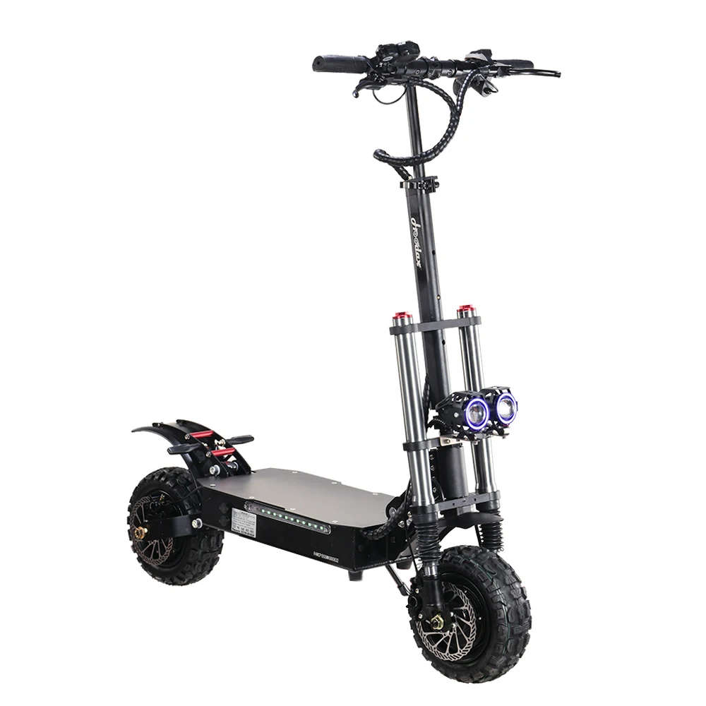 

[USA EU Stock]Free shipping Good Selling 60v 11inch fat wheels 5600w dualtron 120kms dual motor offroad electric scooters, Black and customizek