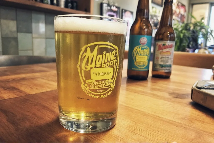 Maine Root Ginger Beer bottle showing natural ingredients