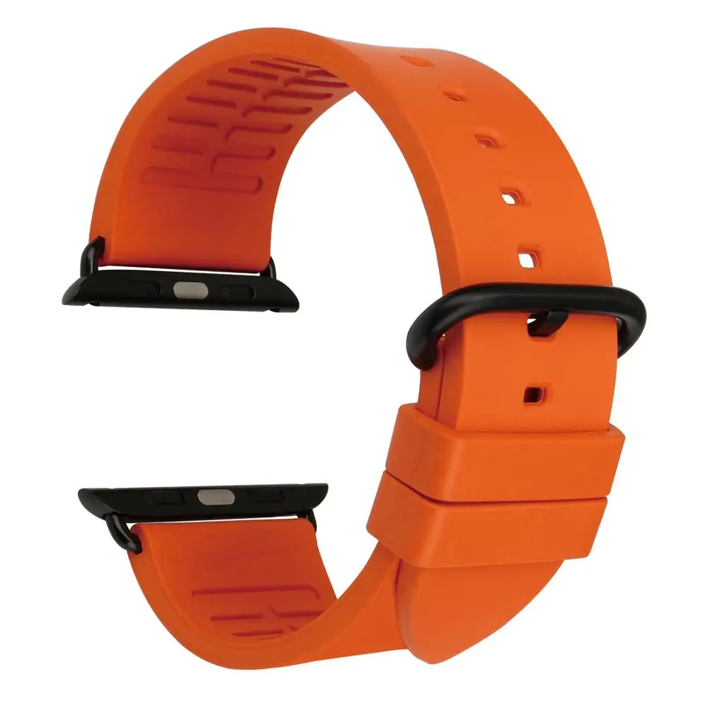 

Sport Watch Band Compatible with Apple watch band dropshipping 44mm 40mm 42mm Rubber Watch Strap for Series 6 5 4 3 2 1 iWatch, Orange/blue/green/red/brown/black