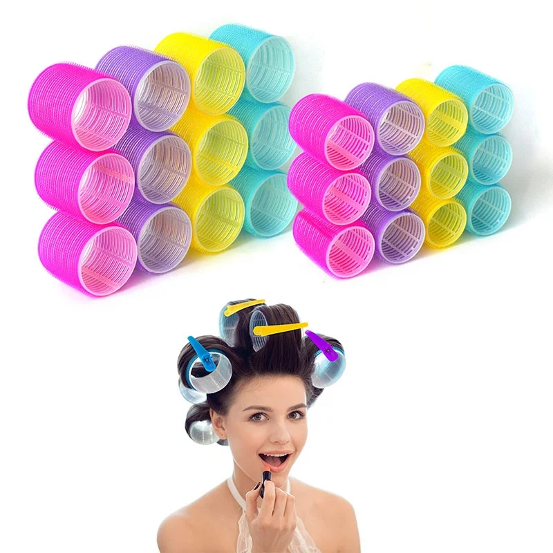 

24PCS Air Bangs DIY hook loop Curler Hair Rollers Hair Styling Tools