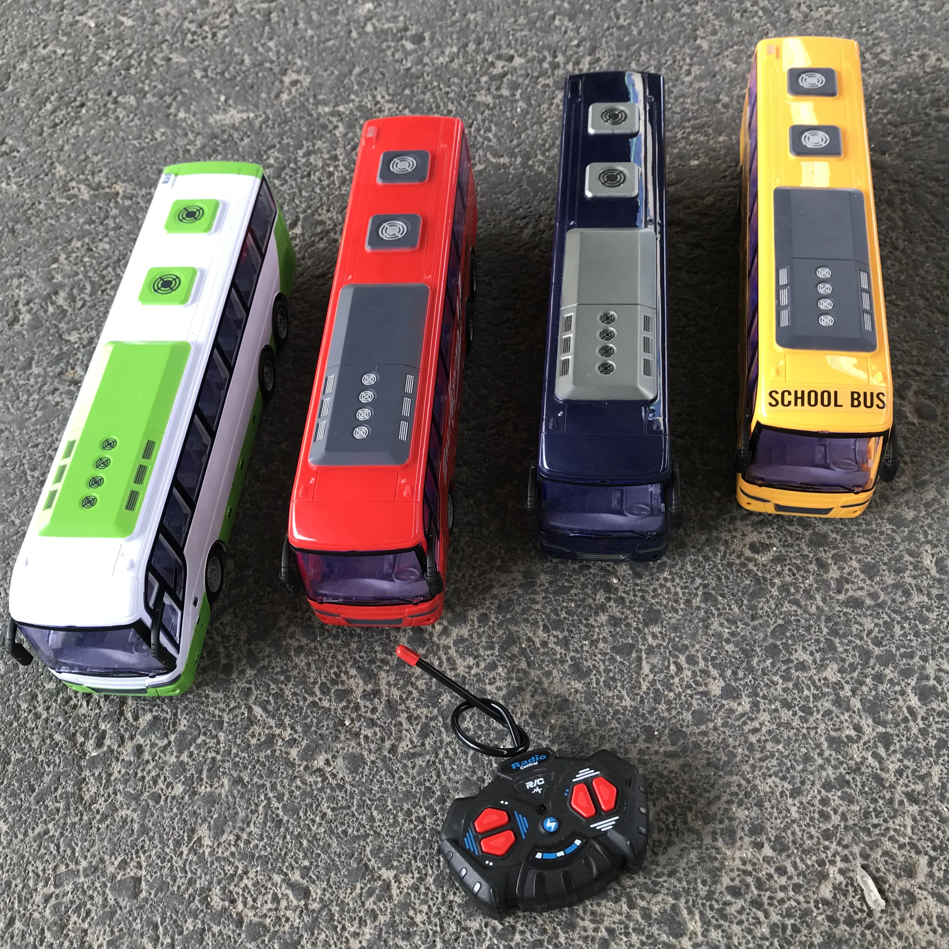 RC school bus city remote control car vehicle 4 CH radio control toys with led light electronic hobby truck for kids boys girls