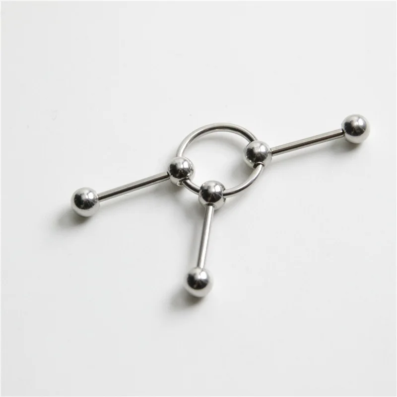 

1Piece Industrial Barbell Ring Surgical Steel Can Move Cartilage Earring Helix Stud Piercing Jewelry