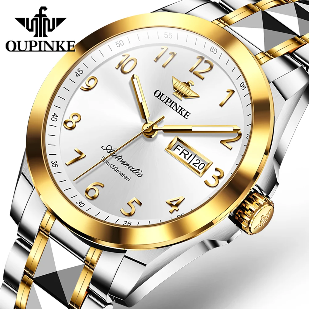 

OUPINKE 3228 OEM skeleton custom watches men wrist classic relogio waterproof fashion automatic Mechanical Watches